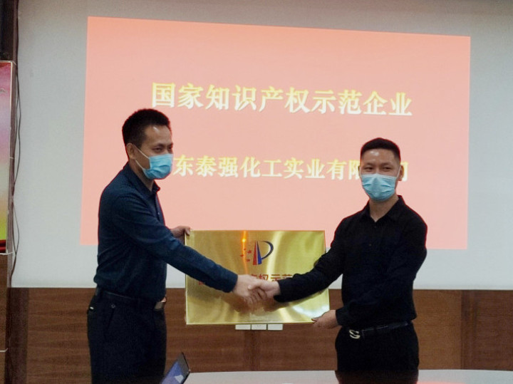 清遠(yuǎn)市實現(xiàn)歷史零的突破！泰強(qiáng)化工獲“國家知識產(chǎn)權(quán)示范企業(yè)”稱號(圖3)